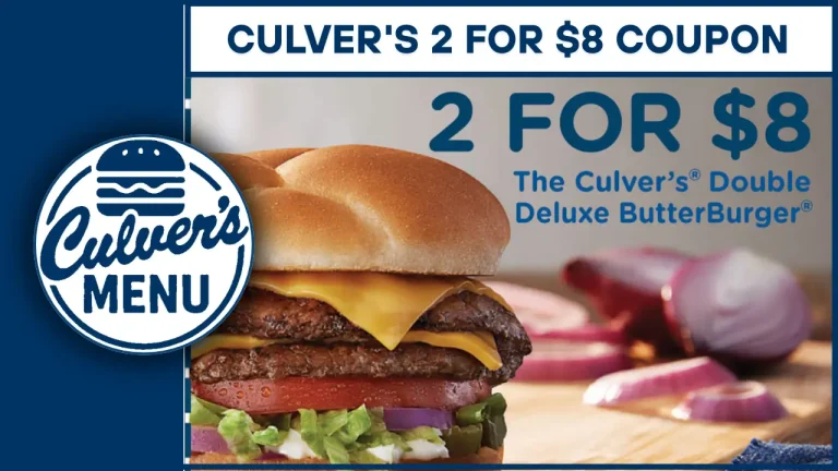 Culver's 2 for $8 Coupon